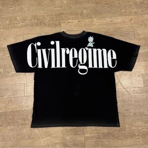 Civil Regime X Rick & Morty Graphic Short Sleeve T Shirt Washed Out Black Size L